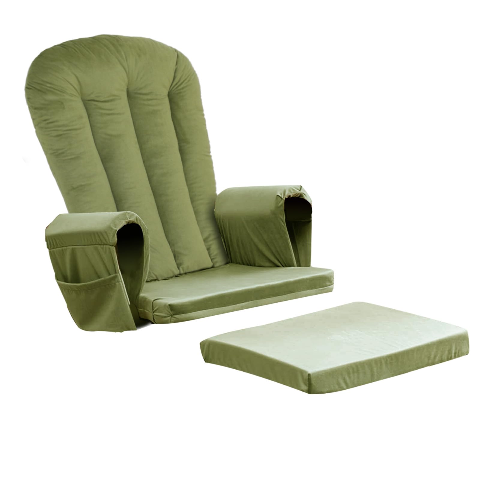5PCS Glider Rocker Replacement Cushions Set with Ottoman Cushion