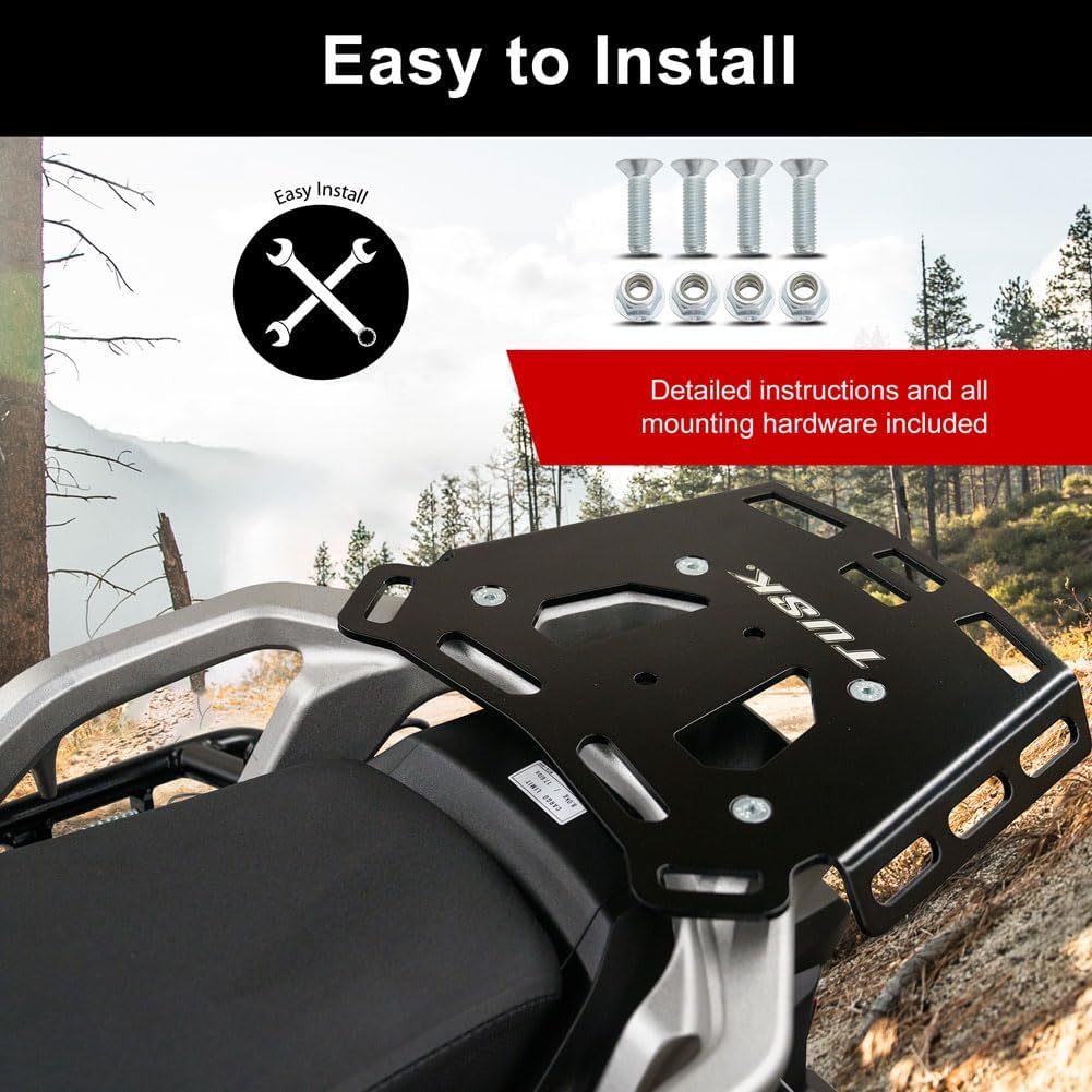 Tusk Top Rack Luggage Carrier Rear Tail Rack Compatible with Honda Transalp XL750 2024-2025