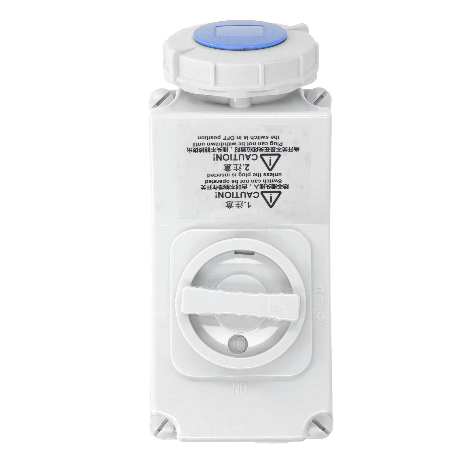 AMONIDA Interruptor de Enclavamiento Industrial de 3 Pines, Enchufe Impermeable IP67, 32A, para Fuente de Alimentación Exterior con Carcasa Resistente
