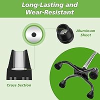 Vista 2 de MFE Punta de bastón cuádruple (paquete de 8), punta de caña de goma antideslizante duradera de 1/2 pulgada, pie de goma de repuesto para bastones