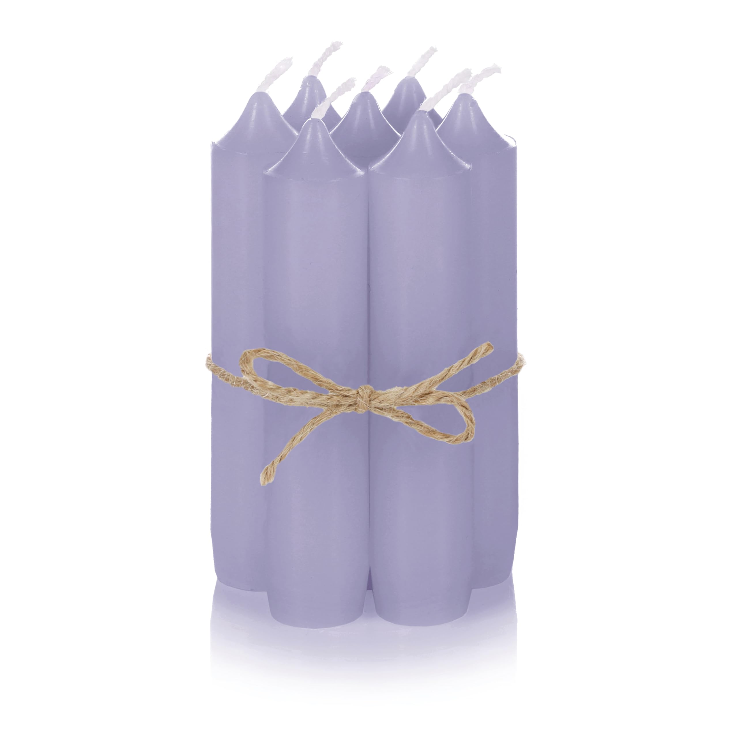 Nordstern Stabkerzen Lila 6er Pack - Kleine Kerzen für Kerzenhalter, Adventskranz oder als Baumkerze - Ideale Tisch Deko für Hochzeit oder Weihnachten - 11 x 2,2 cm