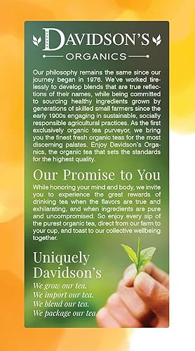 Miniatura 2 de Davidson's Organics, coco vainilla, 25 bolsas de té, paquete de 6