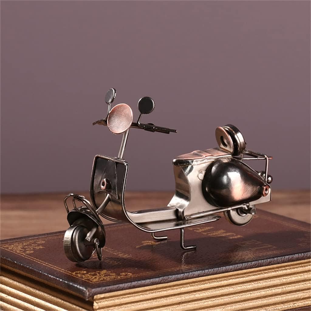 Iron Motorcycle Model Ornaments Retro Motor Figurine Iron Decoration Motorbike Home Decor