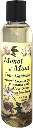 Monoi of Maui Tiare Gardenia Aceite de coco natural para piel, cabello, bronceado y masaje
