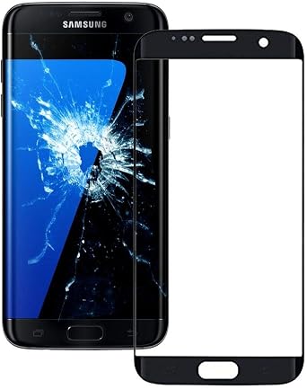 Screen Replacement Front Glass Repair Kit Genuine for Samsung Galaxy S7 Edge G935F (No Touch and LCD Display) Black