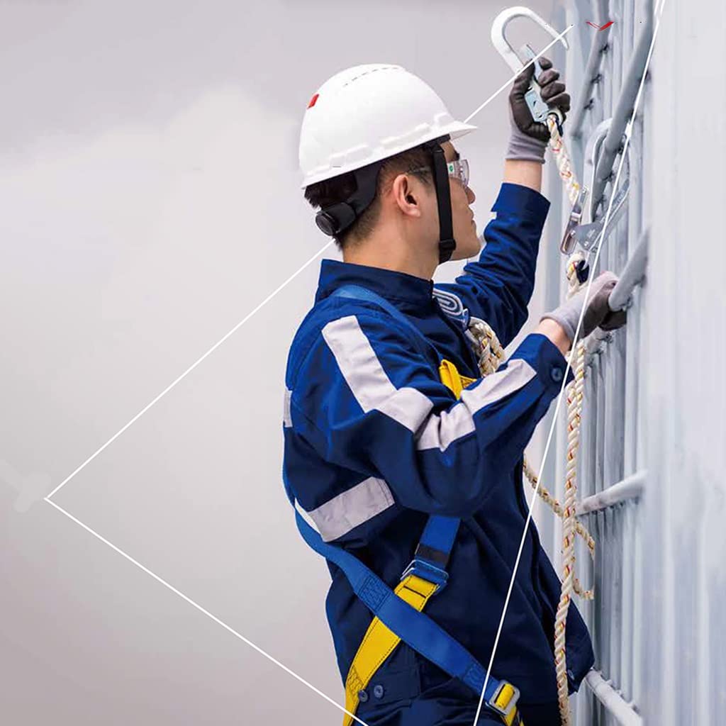 SwaYve Arnés de Seguridad para Protección Contra Caídas, Kit de Arnés de Seguridad Ajustable de 3 Puntos, Cinturón de Seguridad para Trabajos Aéreos