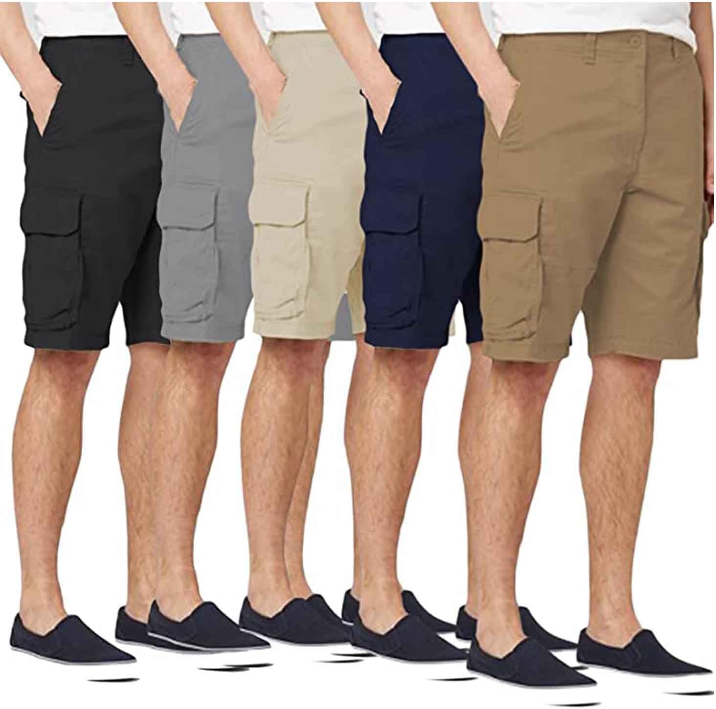 5-Pack Men's Cotton Flex Stretch Cargo Shorts with Belt (Sizes, 30-42) - Image 5