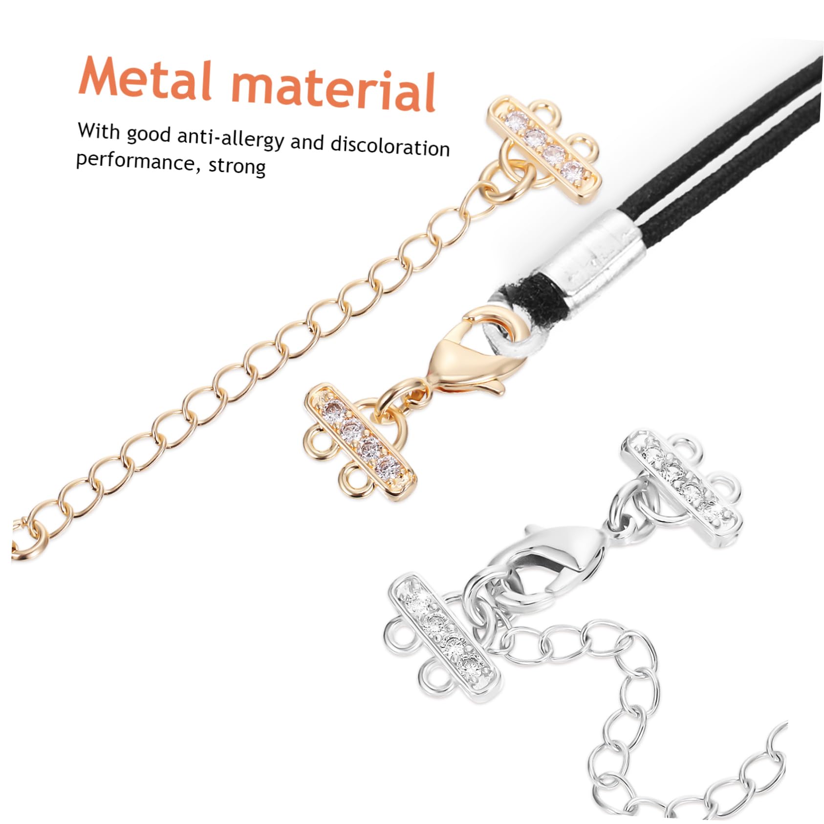 Tofficu 5 Set Estensori Della Catena Della Cavigliera Collane Bracciali Braccialetti Slap Artiglio Moschettoni Gioielli Che Fanno Anelli Di Salto Fornitura Fai -da -te Rame 10 Pezzi * 5
