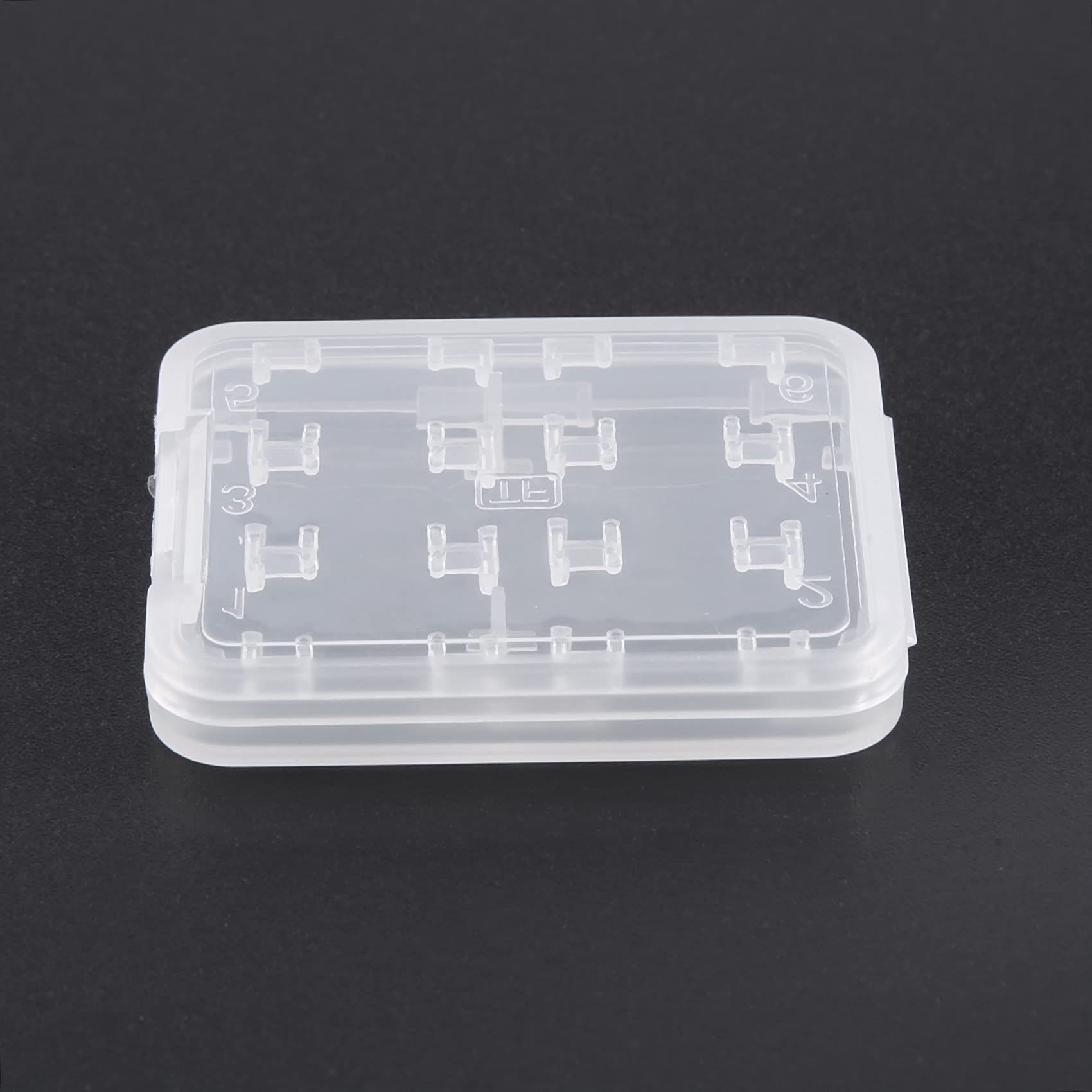 Srutueo Eight in One Plastic SDHC TF MS Memory Card Storage Case Box Protector Holder, transparent, 071439