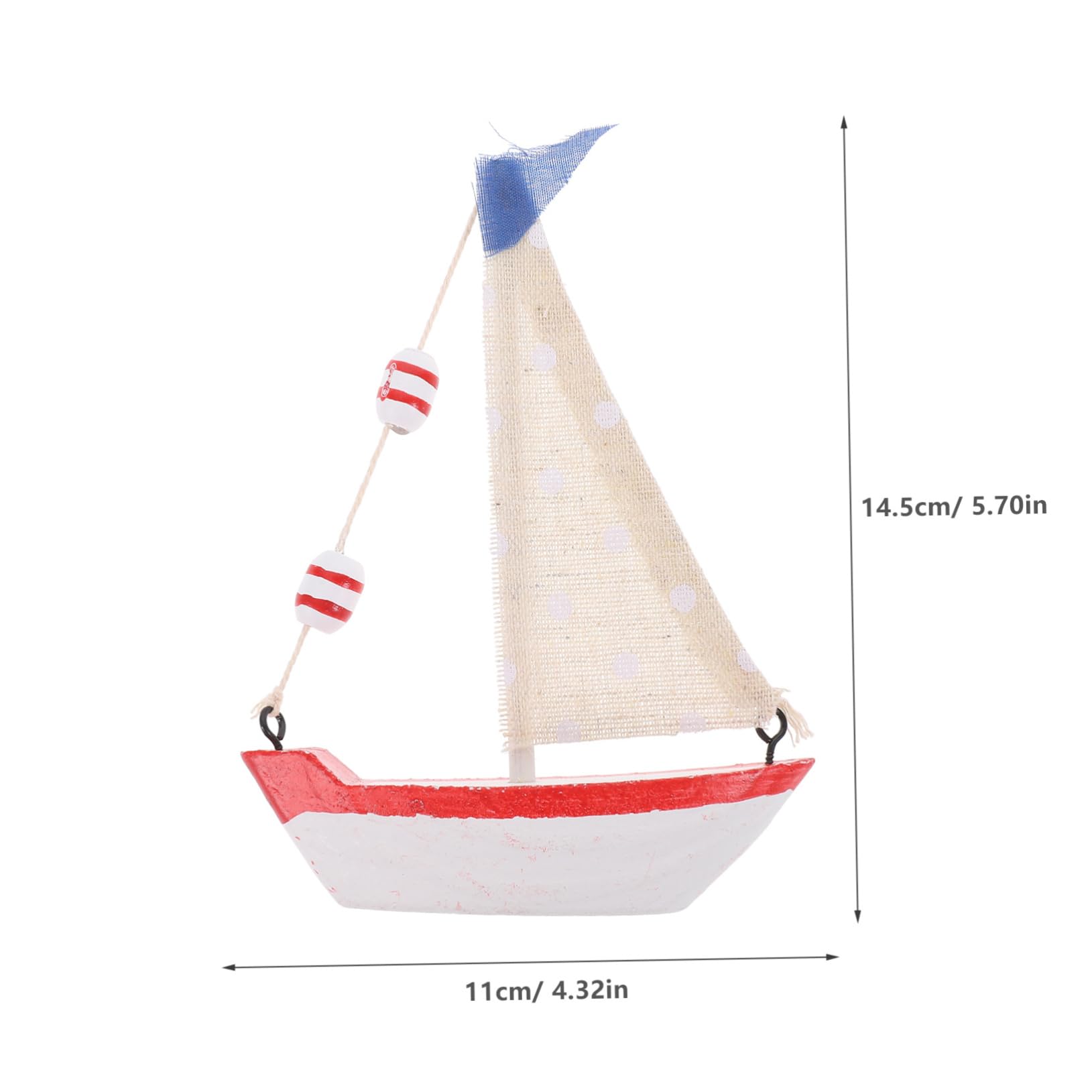PRETYZOOM Mediterranean Sailing Boat Model Nautical Decor for Home Office Elegant Tabletop Ornament Chic Retro Design for Parties Special Occasions