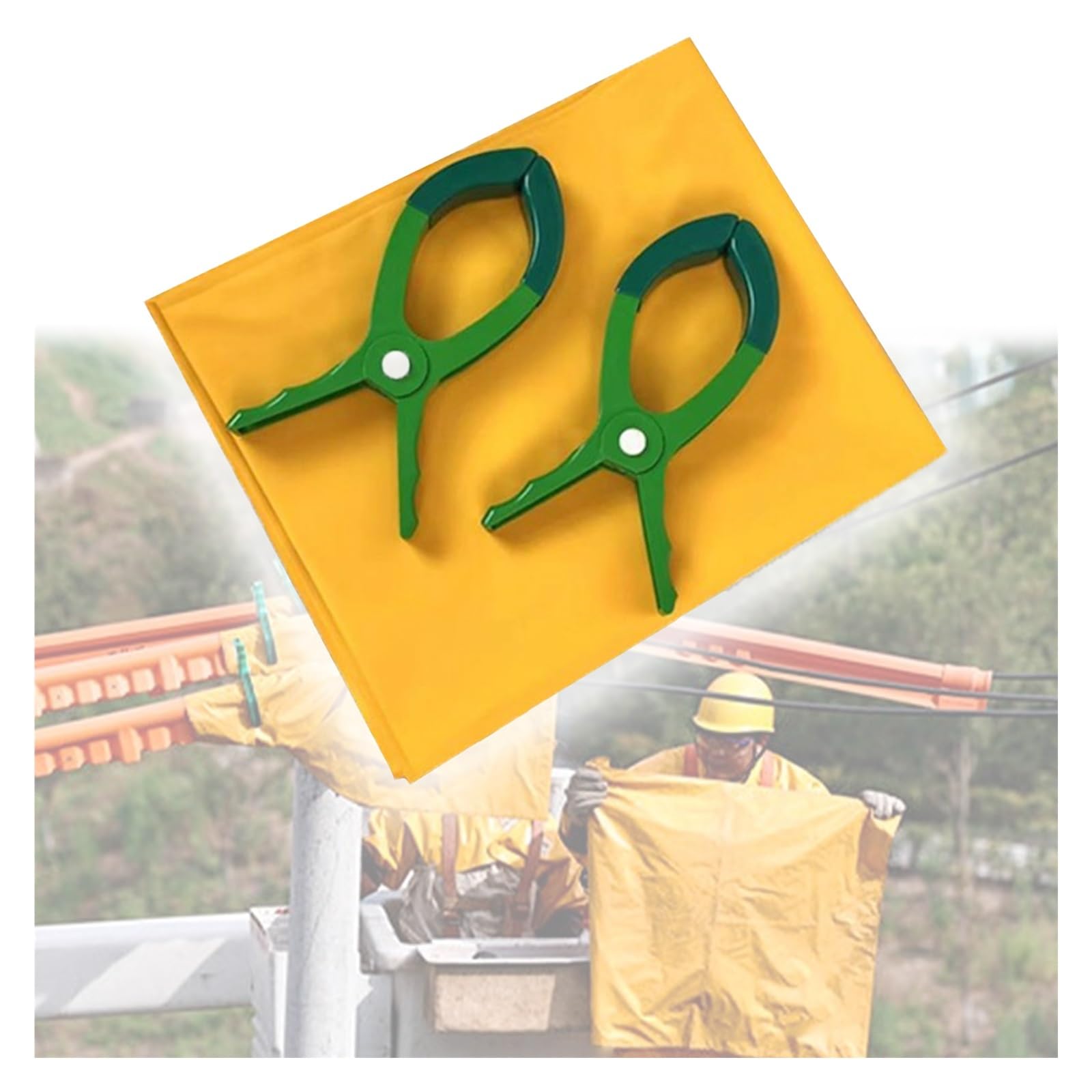 High-voltage insulation blanket Eva Resin Electrical Protection Mat with Fixing Clips, High Voltage Insulating Blanket for Live Electrical Work, Flexible Electrical Insulation Mat(10KV-31.5x31.5")