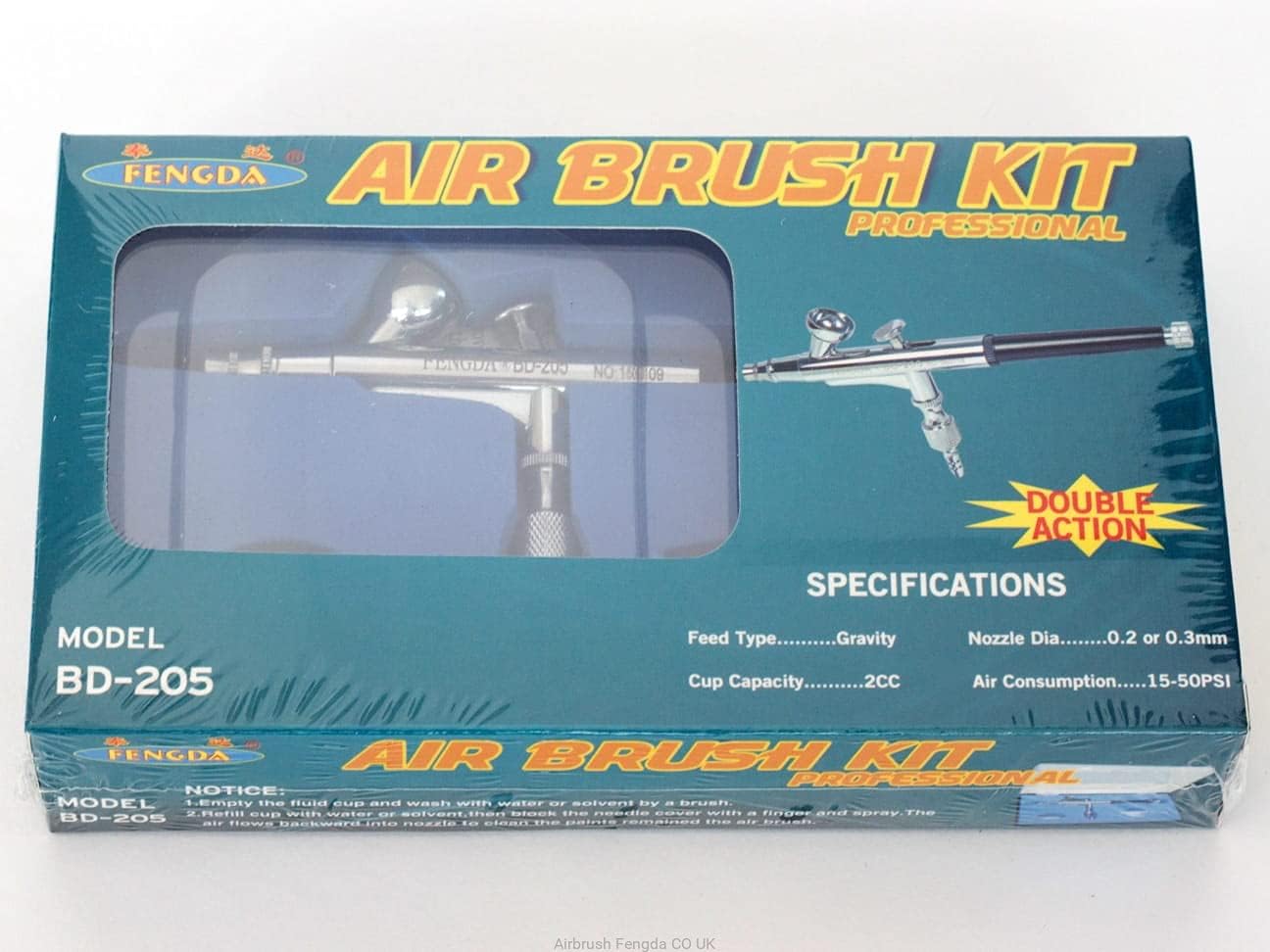 Double-Action Airbrush Fengda BD-205 with Nozzle 0,3 mm