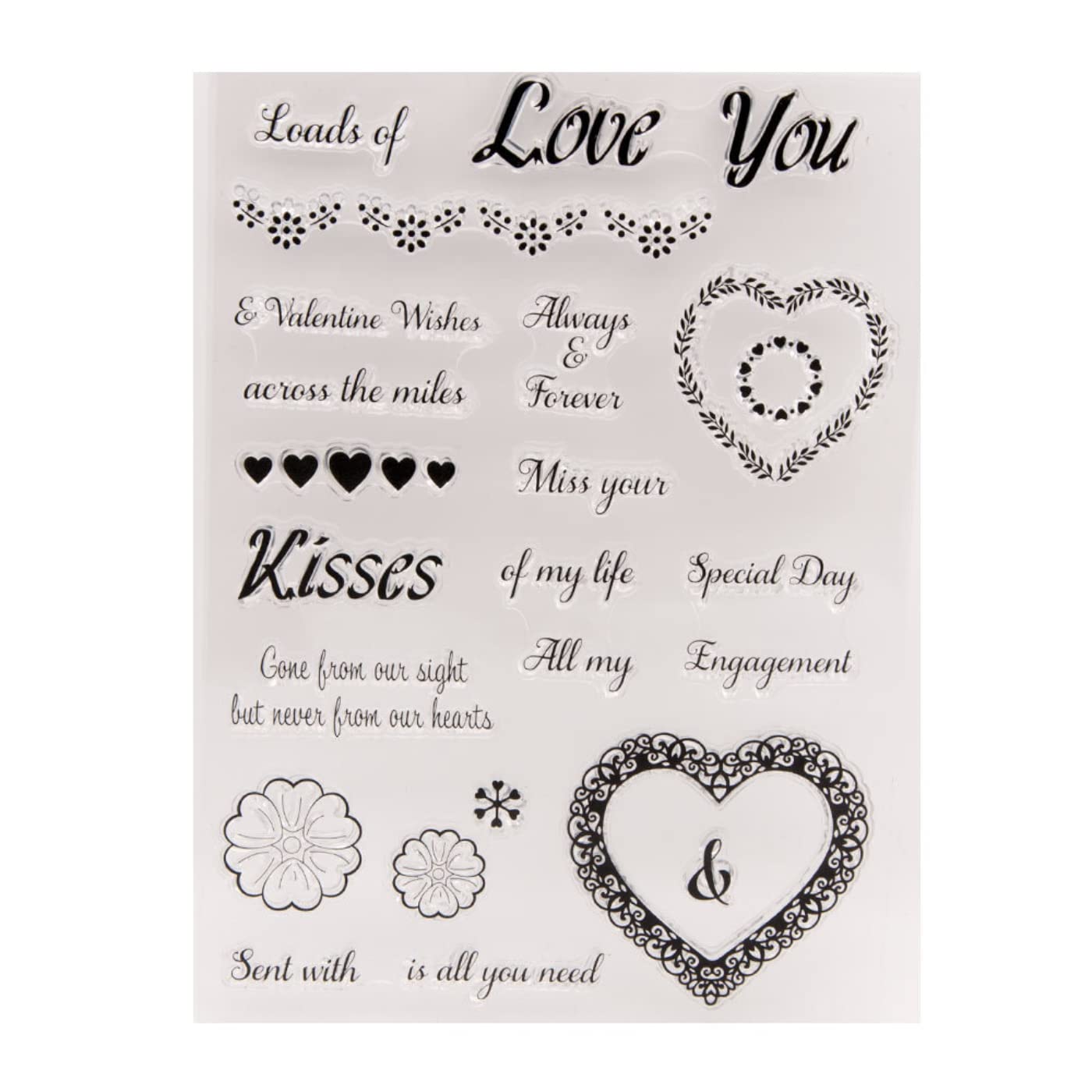 Arriettycraft Valentines Phrase Valentine Day Engagement Special Sentiment Phrase Heart Shaped Stamp For Card Making Clear Stamps Rubber Stamps Scrapbooking