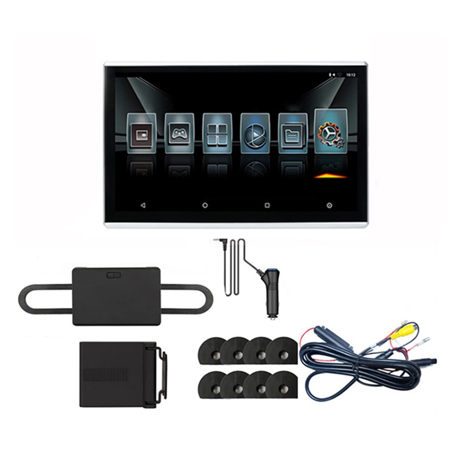 HD 4K Monitor samochodowy zagłówek z ekranem dotykowym 9/10 Cal Auto Wyświetlacz tylnego siedzenia Samochodowe odtwarzacze wideo Rodzinne wycieczki(9 Inch 1 pcs)