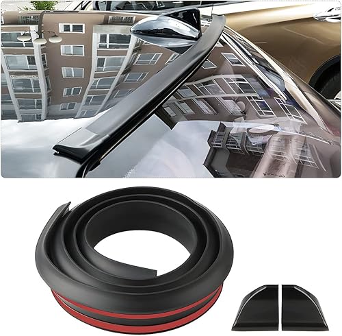 Blilo Kit de alerón para maletero de automóvil, kit universal de barra de tira de ala trasera automotriz de 4.9 pies, instalación sin perforaciones,
