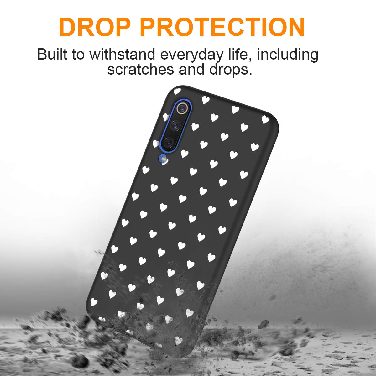 Yoedge Compatibile con Xiaomi Redmi 9T/Redmi 9 Power Cover 6,53, Nero con Disegni Pattern TPU Bumper con Protettiva Custodia Morbida Silicone Ultra Sottile Antiurto Custodia in Back Case, Universo
