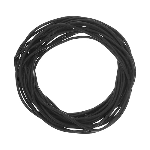 uxcell Silicone Foam Seal Strip, 1.5mm(0.06") Dia 4 Meters(13.12 Ft) Long Sponge Rubber Weather Seal Strip Round Rubber Cord Solid for Machinery and Industries, Black