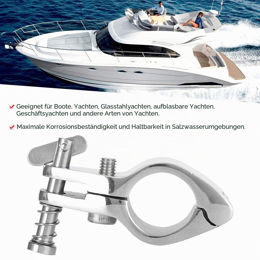 EBTOOLS Bimini Halterung für Reifen, 2 Stück, für Boot, Gelenk, Oberkiefer, aus Edelstahl 316, Armaturen, Marine, Spitze, Bimini-Stil, Scharnierhalterung