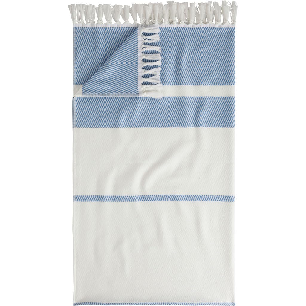 Egeria Setpreis Lynn Hamam Kapuzenmantel blau Gr. L + Pestemal Hamamtuch 341