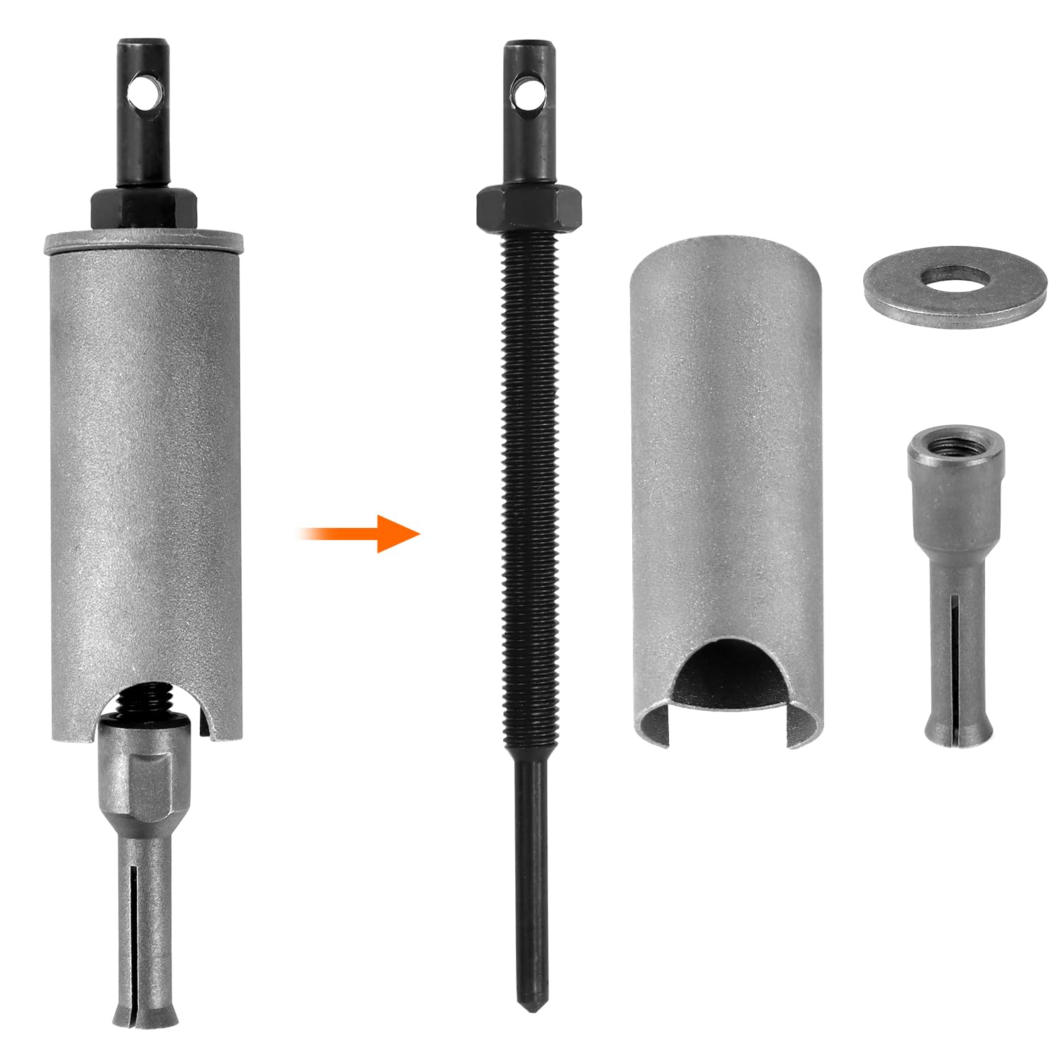 QWORK® Zestaw ściągaczy do łożysk wewnętrznych motocykla, 9-23 mm, z otwartymi klipsami w 5 rozmiarach, do naprawy pojazdów silnikowych, motocykli i rowerów