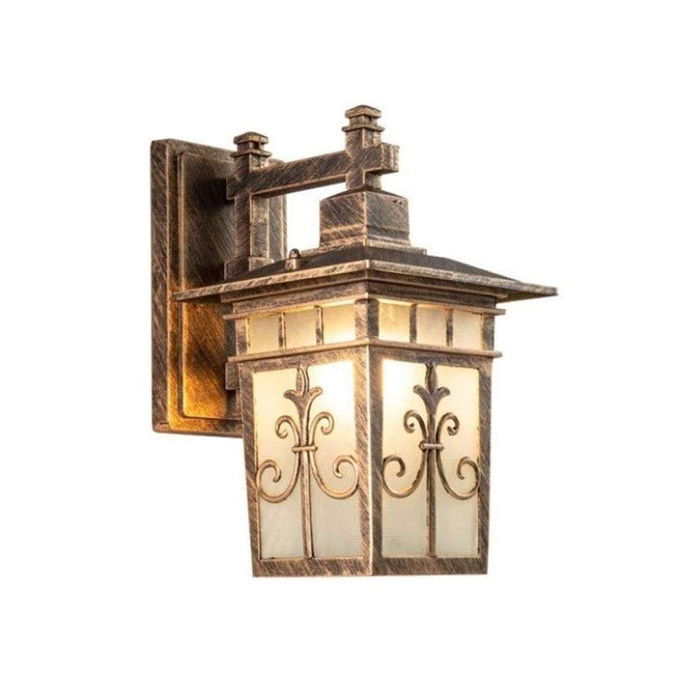 ZFPKXHVMG Outdoor Wall Lamp, Wall Sconce Outdoor Iron Aluminum American Courtyard Aisle Villa Balcony