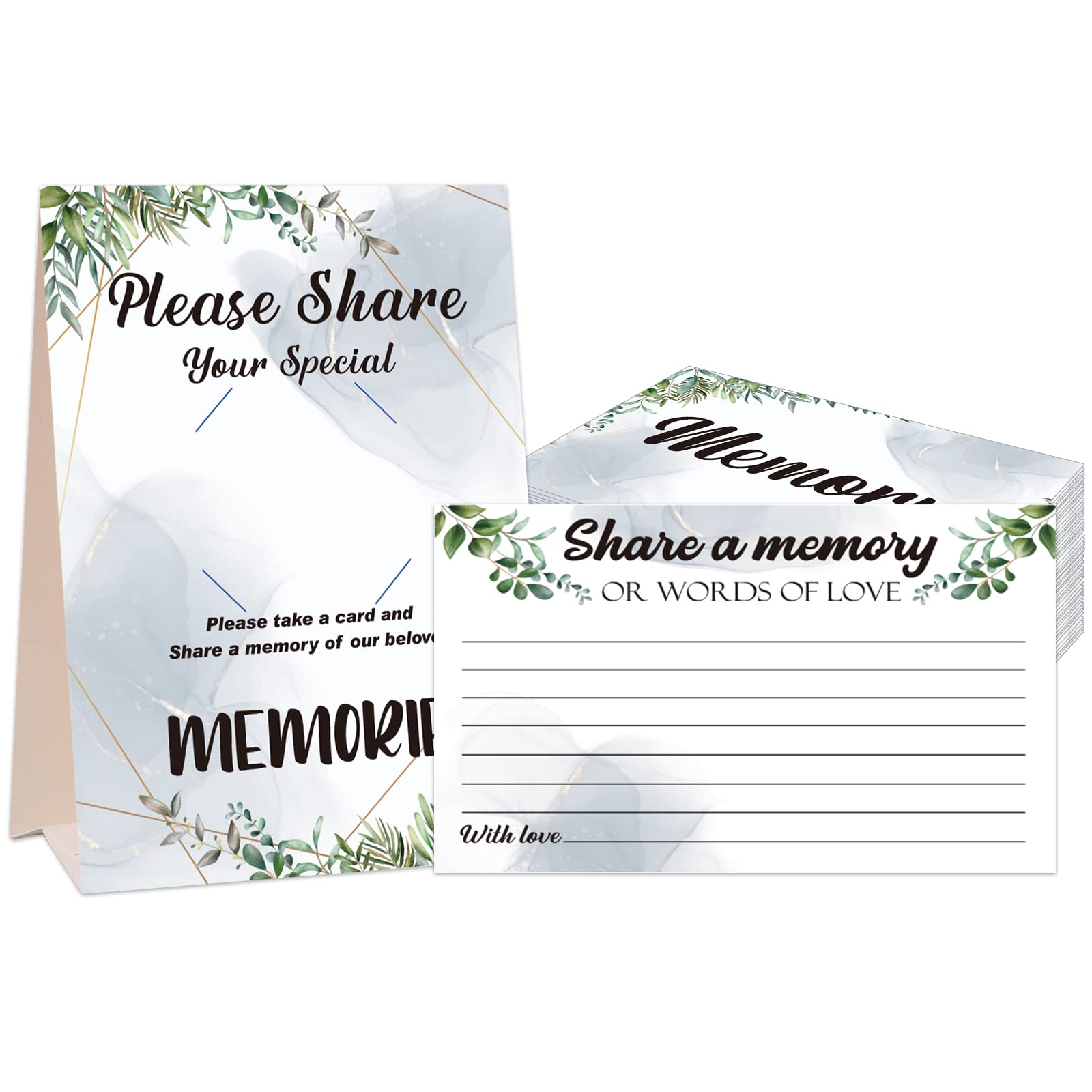 Amazon.com: WaaHome 50pcs Share a Memory Cards, Funeral Guest Book Memory  Card for Celebration of Life, Share a Memory Cards for Wedding Anniversary  Birthday Graduation Retirement Going Away Party Favors Supplies :