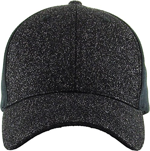Image of Classic Plain Ponytail Messy High Bun Headwear Adjustable Cotton Trucker Mesh Glitter Hat Baseball Cap