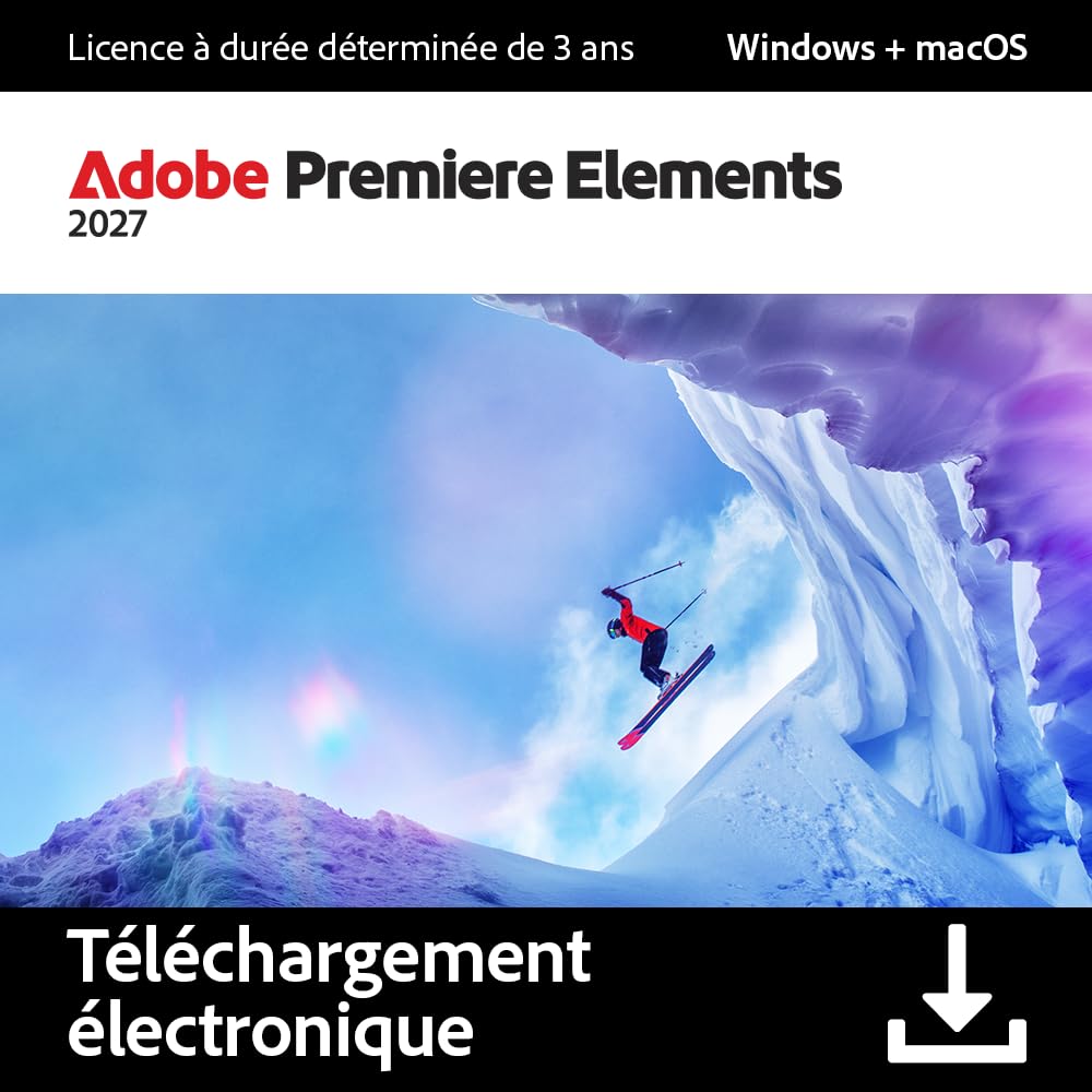 Adobe Premiere Elements 2027 | 3-year term licence | 1 Device | 1 User | PC/MAC | Digital download
