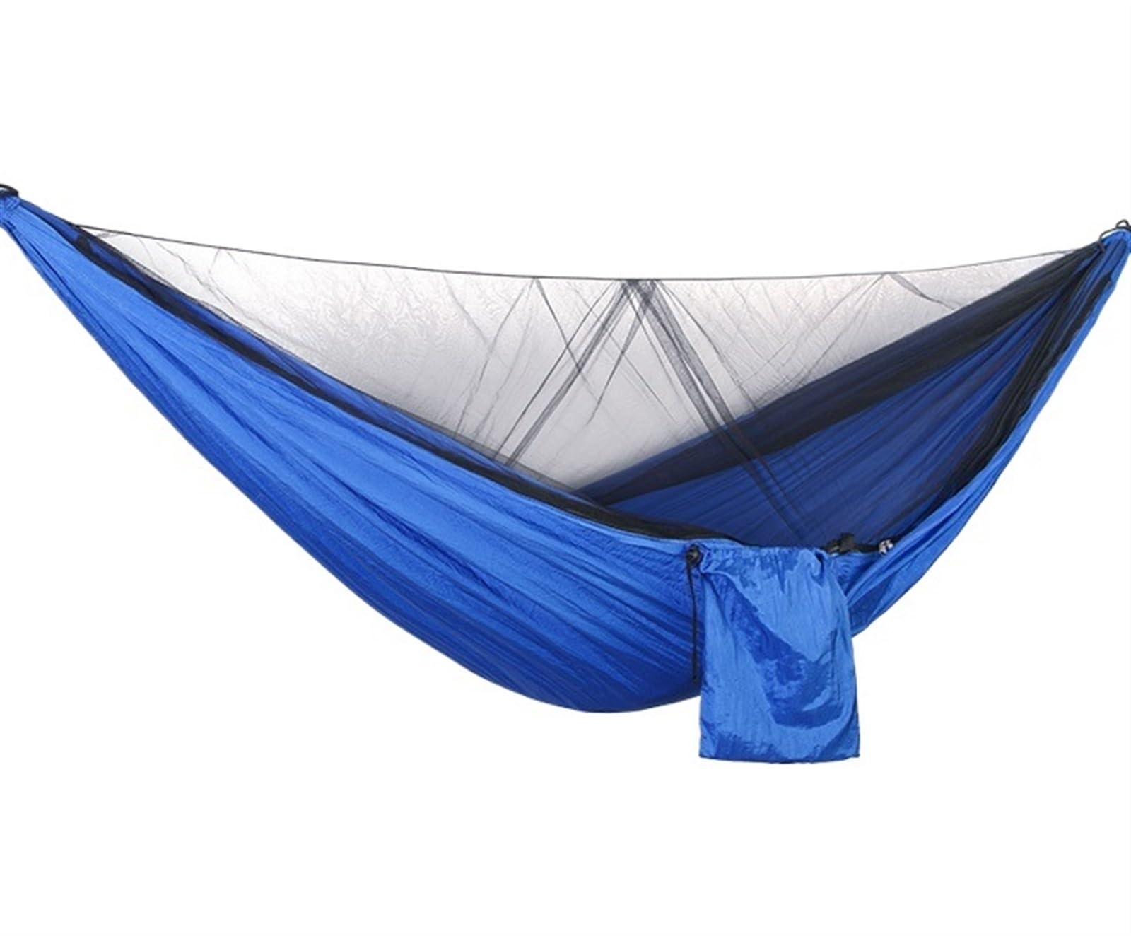Camping 290x140 Cm Camping Hammock With Net,Travel Portable Lightweight Hammocks With Tree Straps And Carabiners Portable Hammock(Blue)
