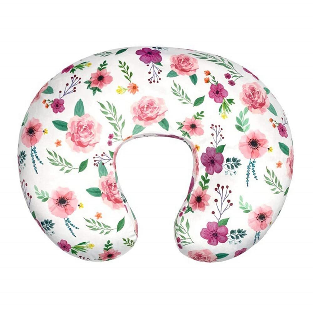 Uposao Baby Nursing Pillow Cover, Newborn U-Shaped Breastfeeding Pillowcase Cushion Cover Stretchy Replaceable for Infant Newborn Feeding Baby Boy and Girl,55x40CM