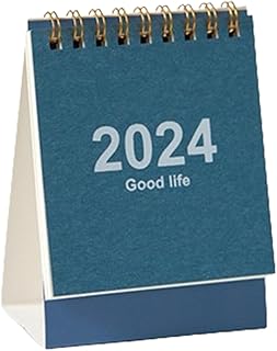 ミニ卓上カレンダー 2024 - クリエイティブなデスクトップ装飾 ポータブル小型卓上カレンダー スタンディングデスクカレンダー 折りたたみ可能 持ち運び便利 ミニ カレンダー 新年 クリスマス お正月 バレンタイン 家庭用
