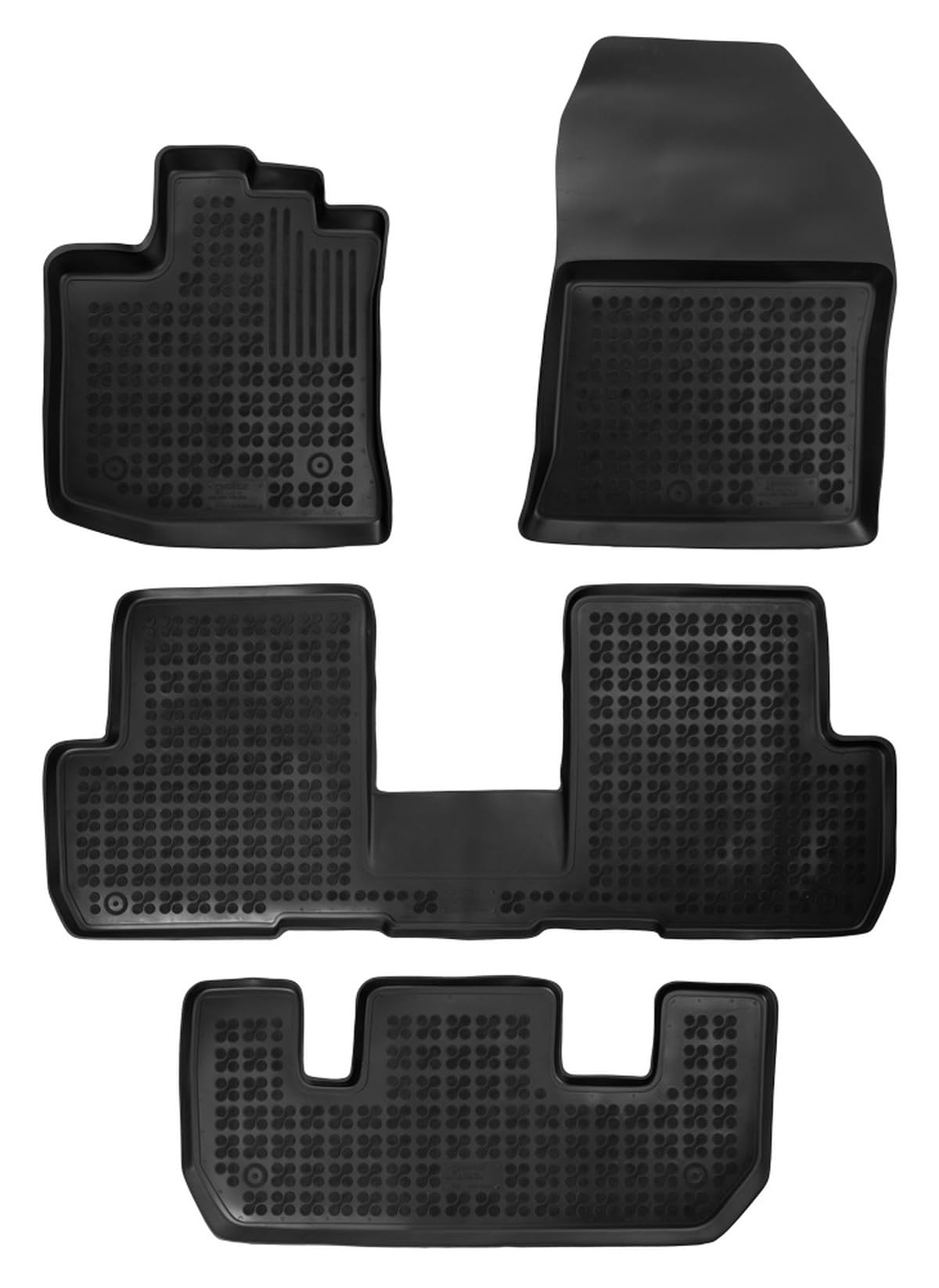 AZUGA 3D Gummi Fußmatten für Dacia Lodgy 7-Sitzer ab 2012-2022