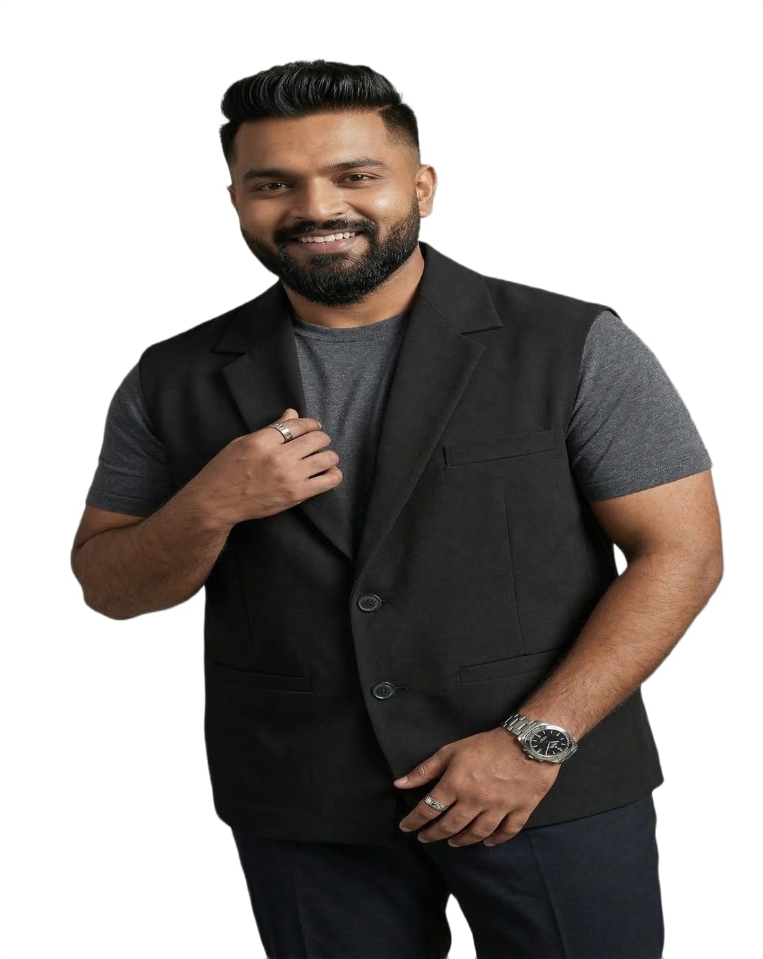 maykr Men's Solid Waistcoat-picture-51