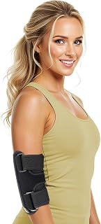 Elbow Splint Tendonitis l Tennis Elbow Brace | Cubital Tunnel Brace Support for Sleeping | Arm Support & Compression Sleeve Immobilizer for Ulnar Nerve Pain Relief | Women & Men (SMALL)