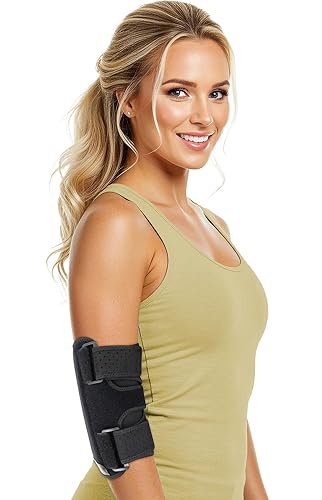 Miniatura 10 de Codera para tendinitis de codo Soporte de túnel cubital para dormir Soporte de brazo y manga de compresión inmovilizadora para alivio del dolor