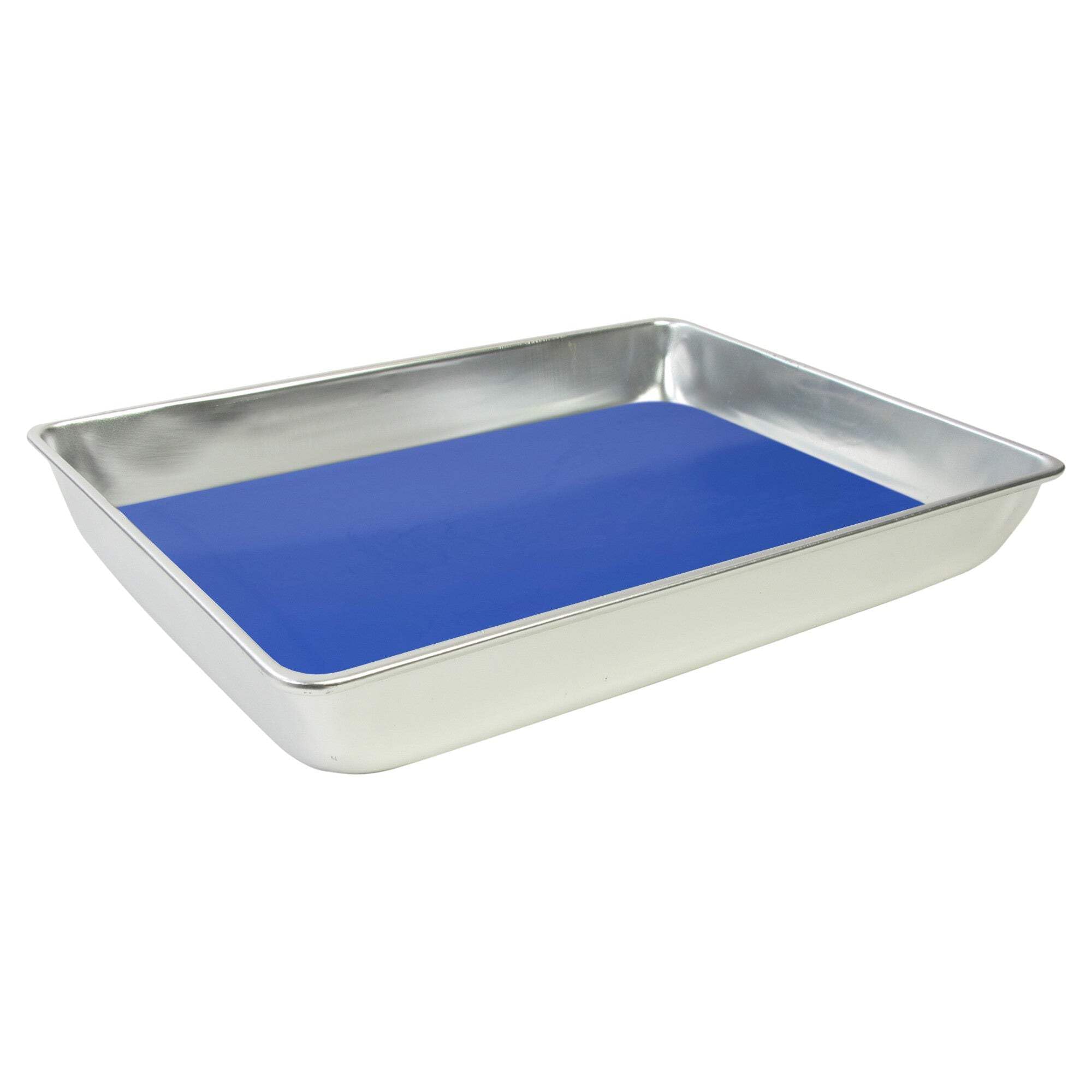 #355 Präparierpfanne aus Aluminium mit Plastisol-Pad, Größe 33 x 22,9 x 5,1 cm, hochwertige Aluminium-Sezierpfanne mit Plastisol-Einsatz, unverzichtbar für den