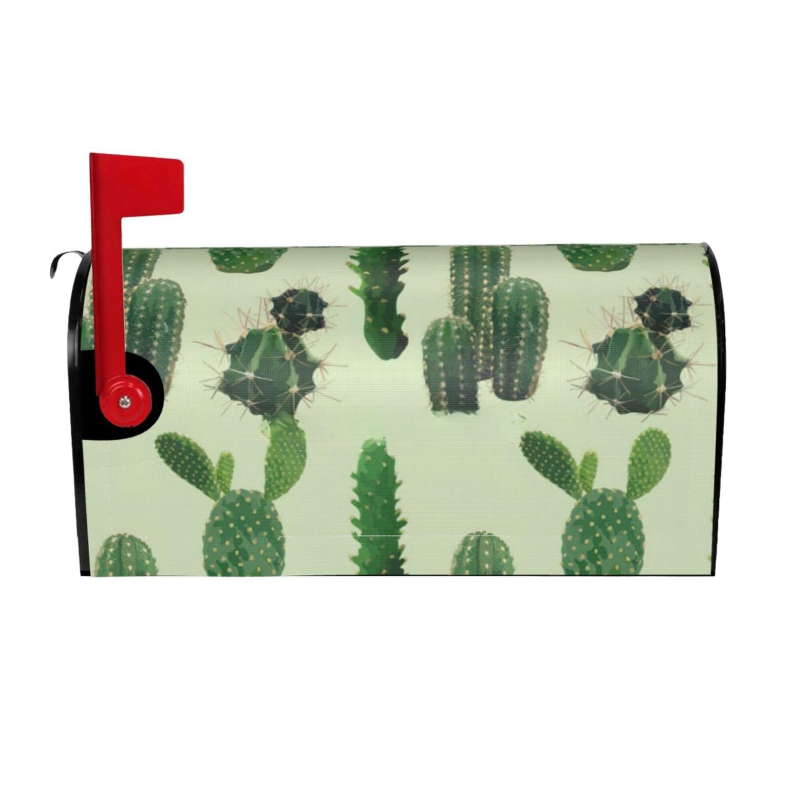 Cactus. Print Mailbox Cover Wraps Post Letter Box Cover Decor For Outside Garden Yard Farmhouse Home