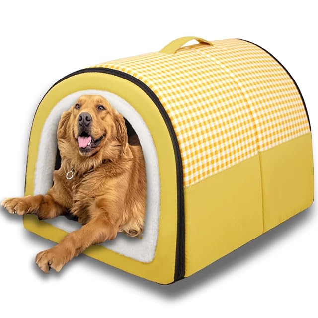 Cama para Perros 2 en 1 Casa para Perros Grande Cueva para Mascotas