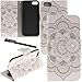 iPhone 7 / iPhone 8 Case, Urvoix Card Holder Stand Leather Wallet Case - White Flower Flip Cover for 4.7" iPhone 7 / iPhone 8 (NOT for 7Plus)