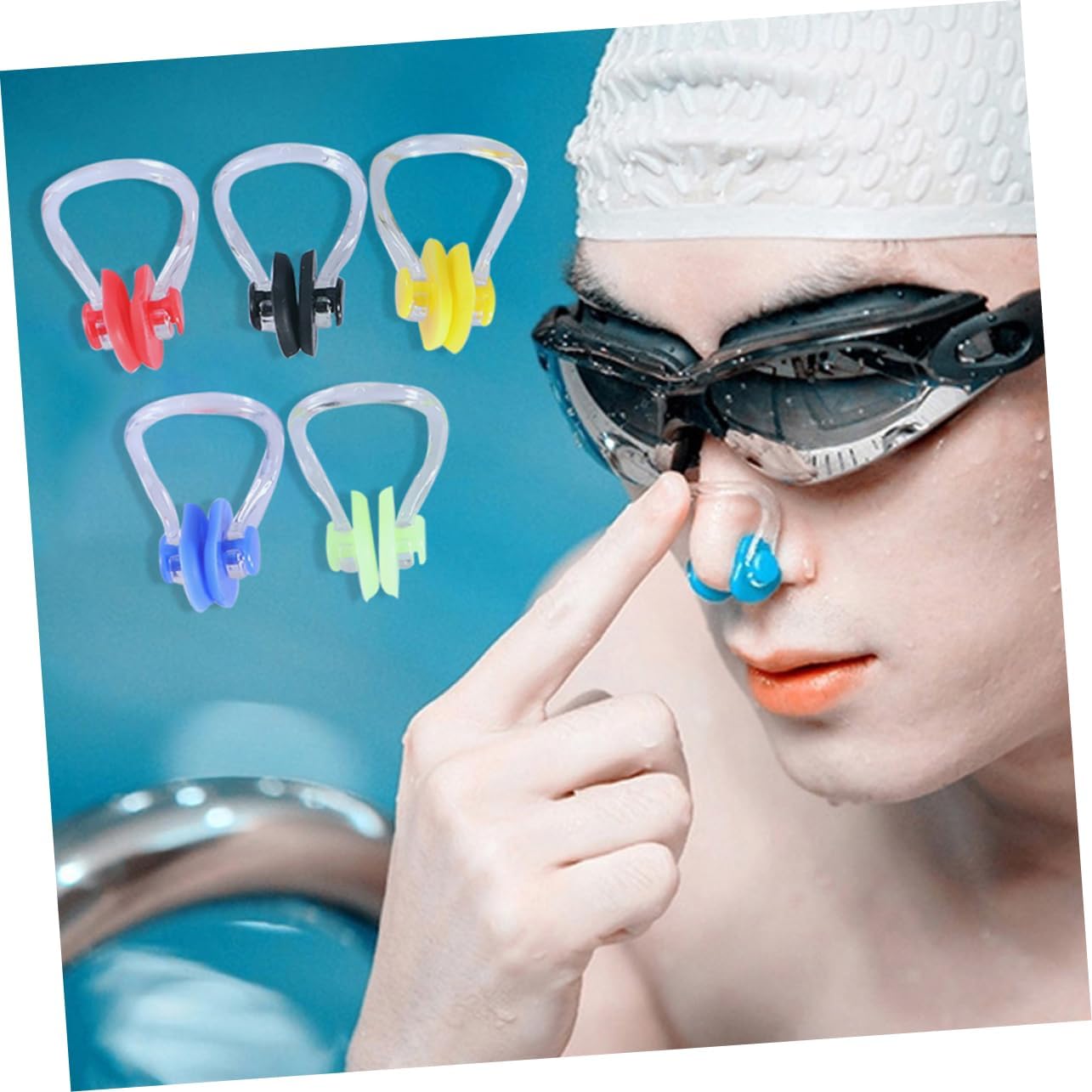 Hemoton 14pcs Silicone Swimming Nose Clip Padded Comfortable Tear Wear Resistant for Pool Diving