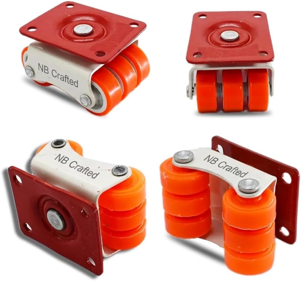 Wheels for Heavy Furniture with Bearing, Caster Moving Wheel for Bed Cot, Table, Sofa, Trolley Moving Heavy Duty Weight Capacity upto 500-600 (Pack of 4)