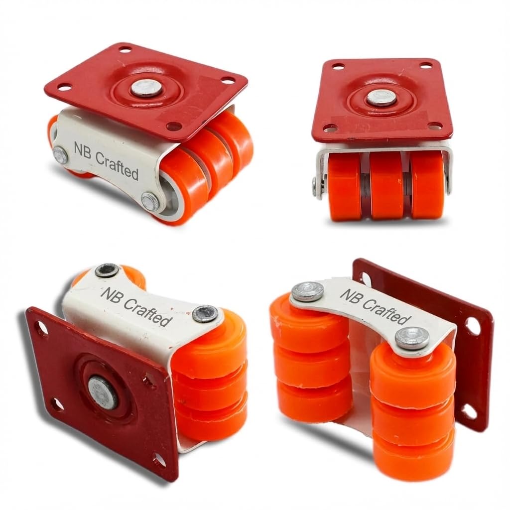 Wheels for Heavy Furniture with Bearing, Caster Moving Wheel for Bed Cot, Table, Sofa, Trolley Moving Heavy Duty Weight Capacity upto 500-600 (Pack of 4)