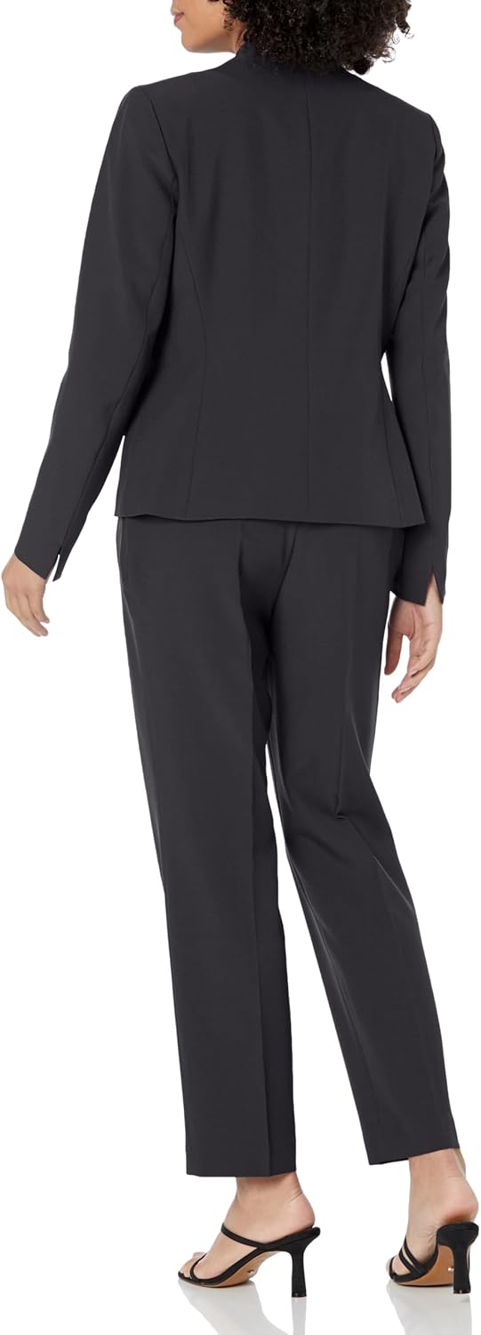 Le Suit Women's 1 Button Jacket/Elastic Back Pant