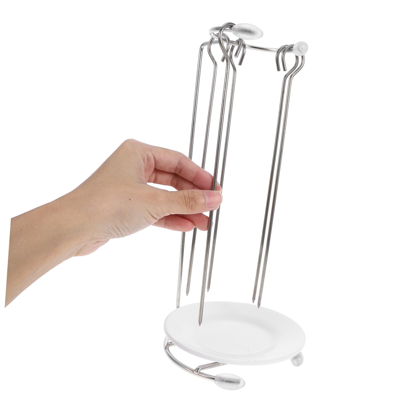 Supporto Facile Barbecue Inox Acciaio Spiedini per in e with Design da Riporre e Cottura Uniforme, per Picnic e Campeggio All'aperto