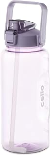 CELLO Gym Pro Large Inner Straw Sipper Water Bottle For Daily Use 2080 ml, Light Pink | Stylish, Reusable & Unbrakable Lea... Price In India
