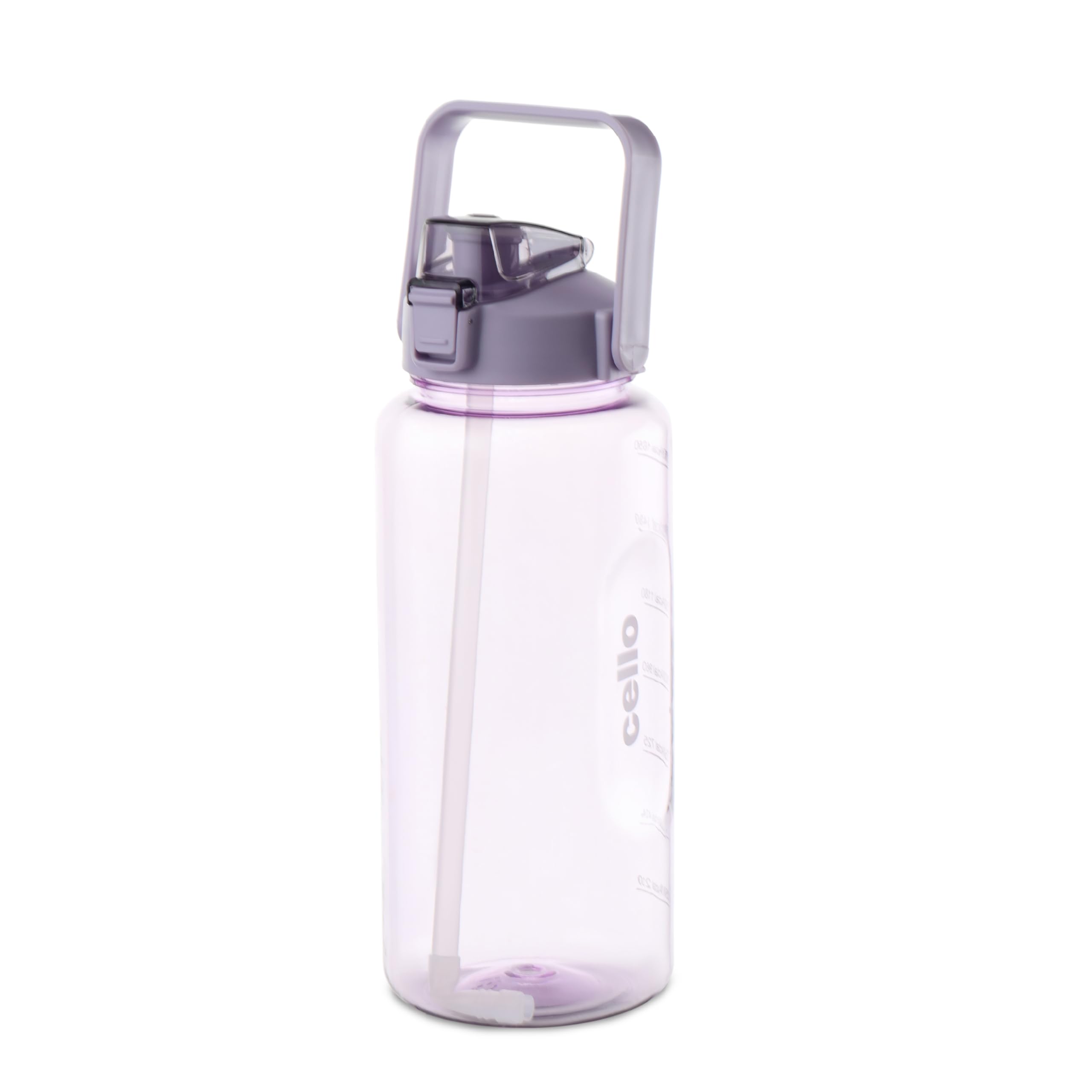 CELLO Gym Pro Large Inner Straw Sipper Water Bottle For Daily Use 2080 ml, Light Pink | Stylish, Reusable & Unbrakable Leakproof Easy to Carry Handle Water Bottle For Fitness, Gym, Office & Outdoor