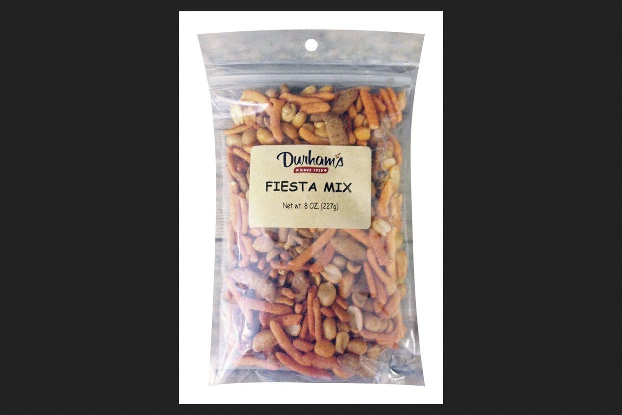 Durhams Spicy Peanuts, Sesame, Pretzels Snack Mix 8 Oz. Bagged - Case of: 12