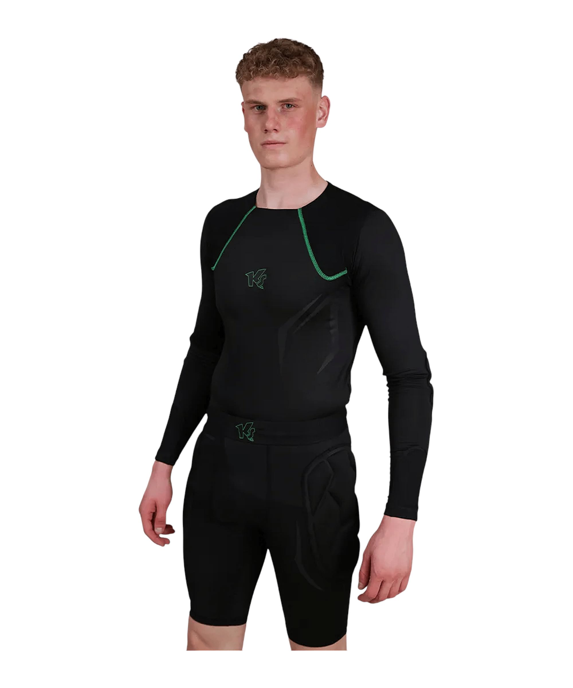 KEEPERsport Torwart Unterziehhose gepolstert Kurze Protektionshose Größe 128-XXL schwarz