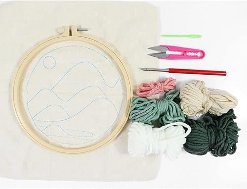 Miniatura 2 de Kits de iniciación de bordado de aguja de perforación, suministros de bordado de aguja para adultos principiantes (Dnosaur)