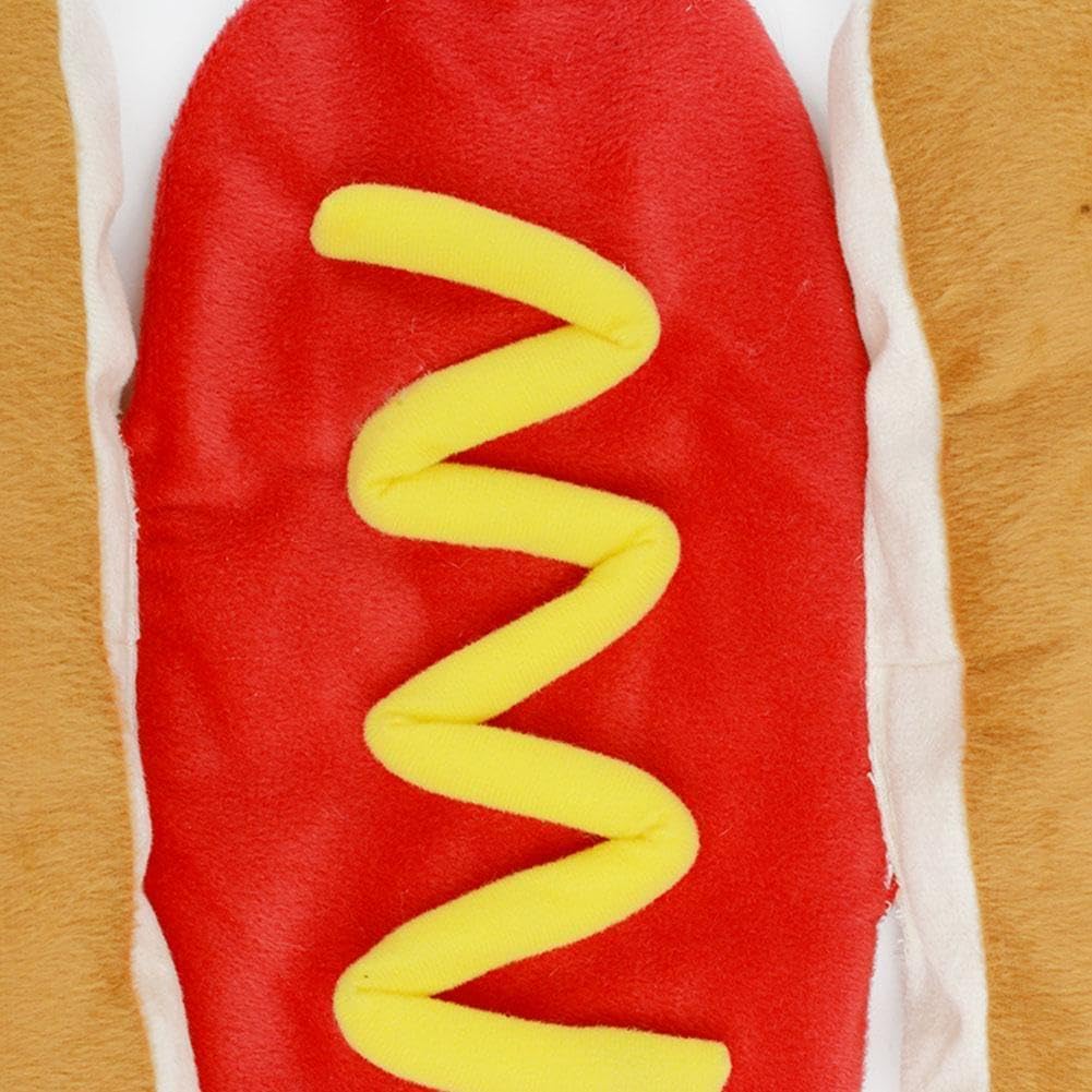 Kostium dla zwierzęcia domowego, kostium w kształcie hot doga, jamnik, kiełbasa, regulowana, cosplay, ubrania dla szczeniaka, ciepłe ubranie dla szczeniaka, przebranie dla psa